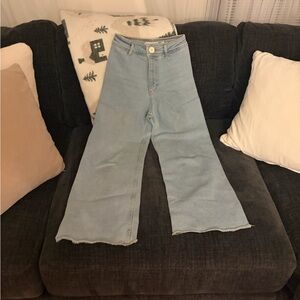 Zara Light Blue Flare Women's Jeans